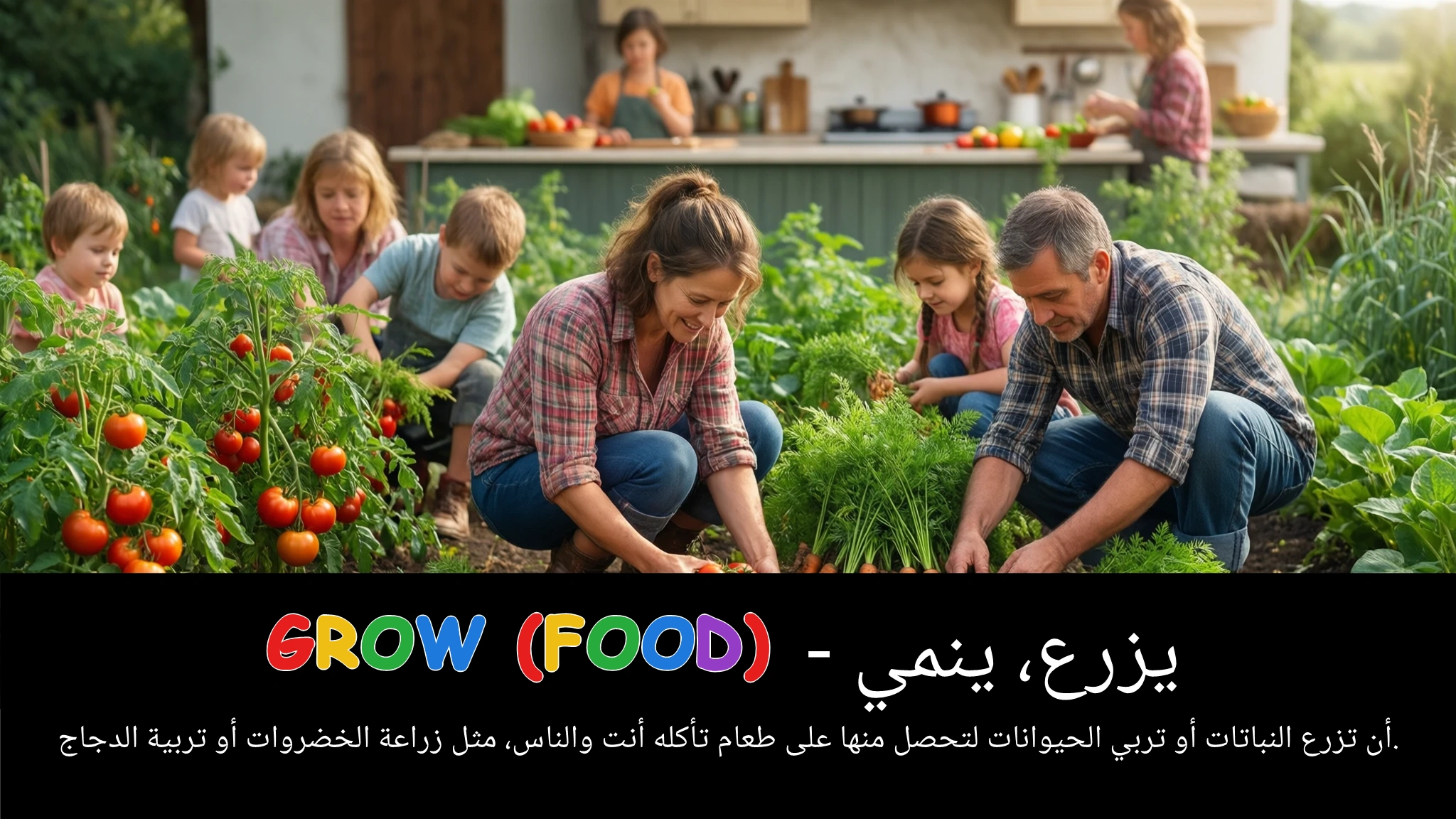 Arabic Illustration for grow (food)